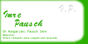 imre pausch business card